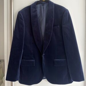 J. Crew Ludlow Midnight Blue Velvet Men's Blazer